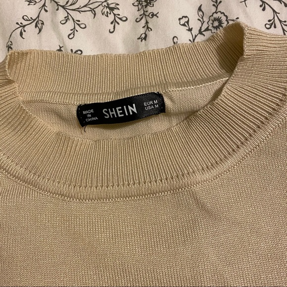 SHIEN Beige Cropped Sweater (size M) - Picture 3 of 4